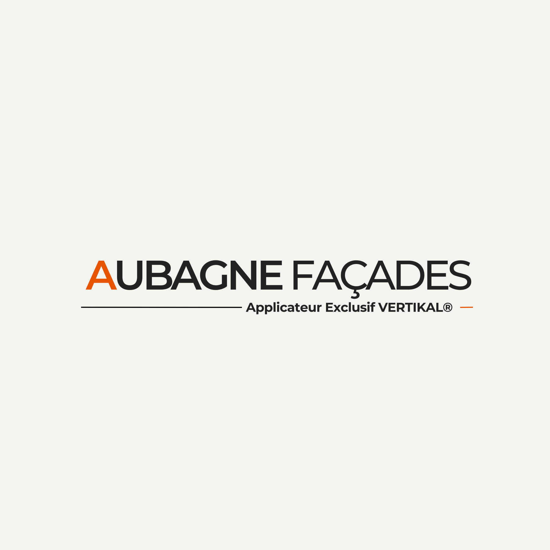 Logo Aubagne Façades, applicateur exclusif VERTIKAL®