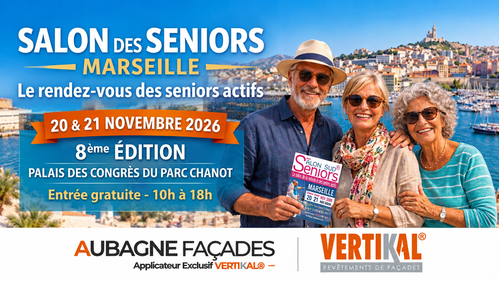 Aubagne Façades vous donne rendez-vous au Salon Sud Seniors de Marseille les 20 et 21 novembre 2026